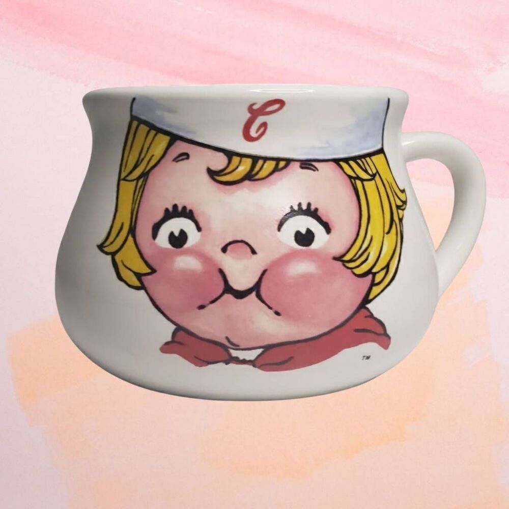 Vintage‎ 90s Campbells Soup Kid Mug Cup Houston Harvest 16 oz